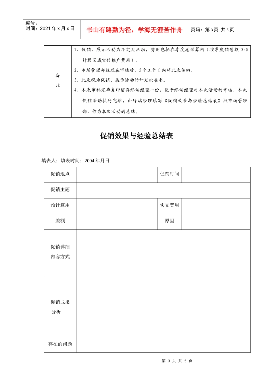 广告培训广告与促销表格_第3页