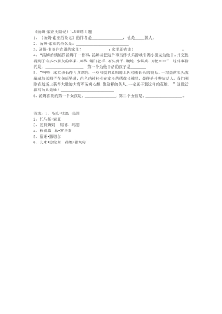 汤姆索亚历险记1-3