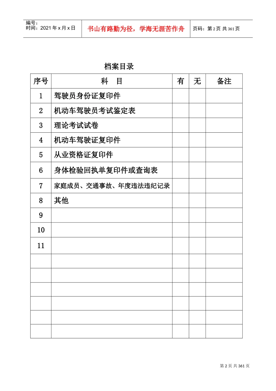 驾驶员标准化管理档案_第2页