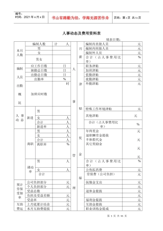 企业公司各种通用表格大全