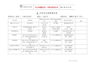 月份安全隐患情况表