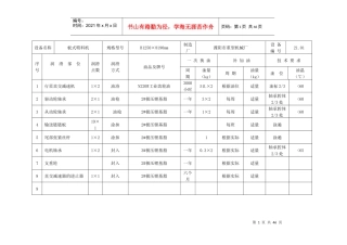某水泥公司润滑管理基准表