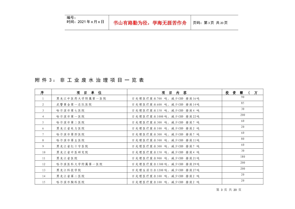 城市污水处理厂工程一览表_第3页