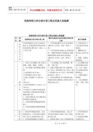 重大危险点源安全检查表（DOC30页）