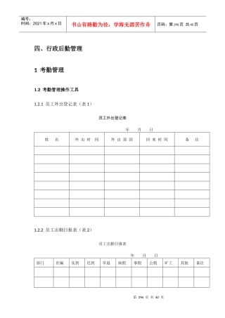 行政后勤管理表单1