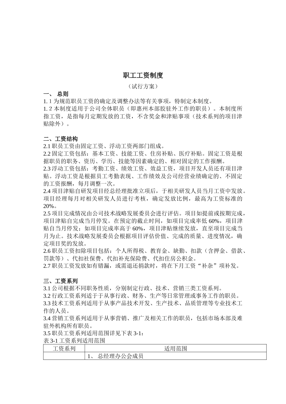 TCL工资制度_第1页