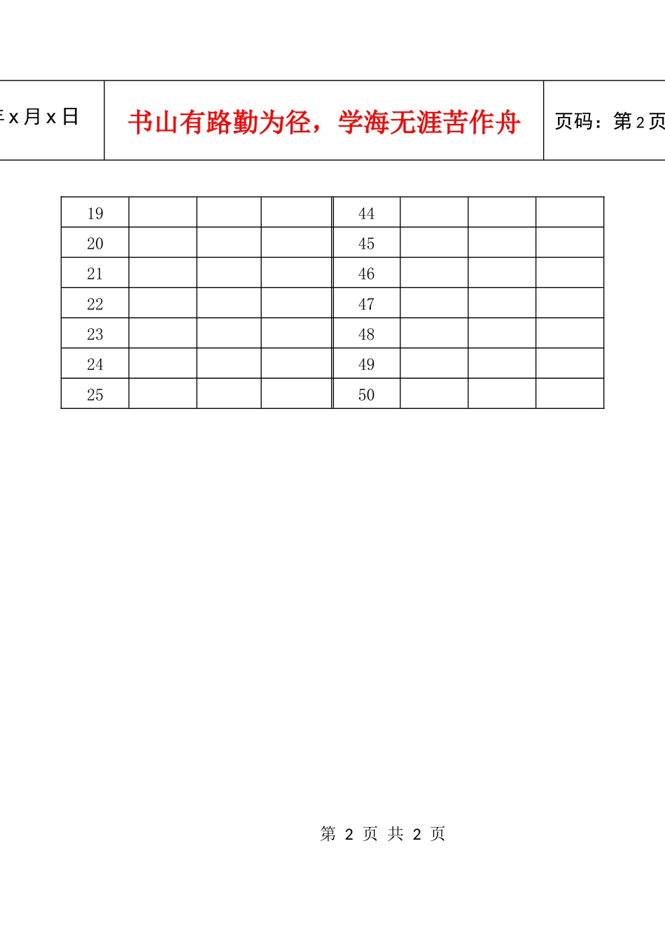 56在职培训测验成绩表_第2页