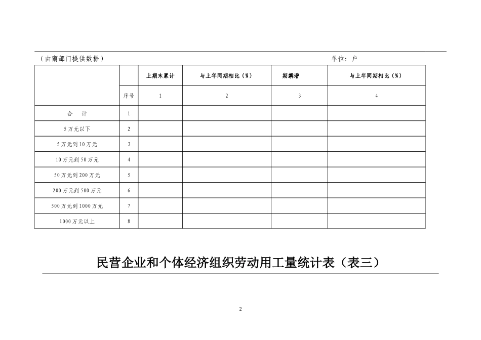 民营企业和个体经济组织出资自然人分类统计表(表一)_第2页