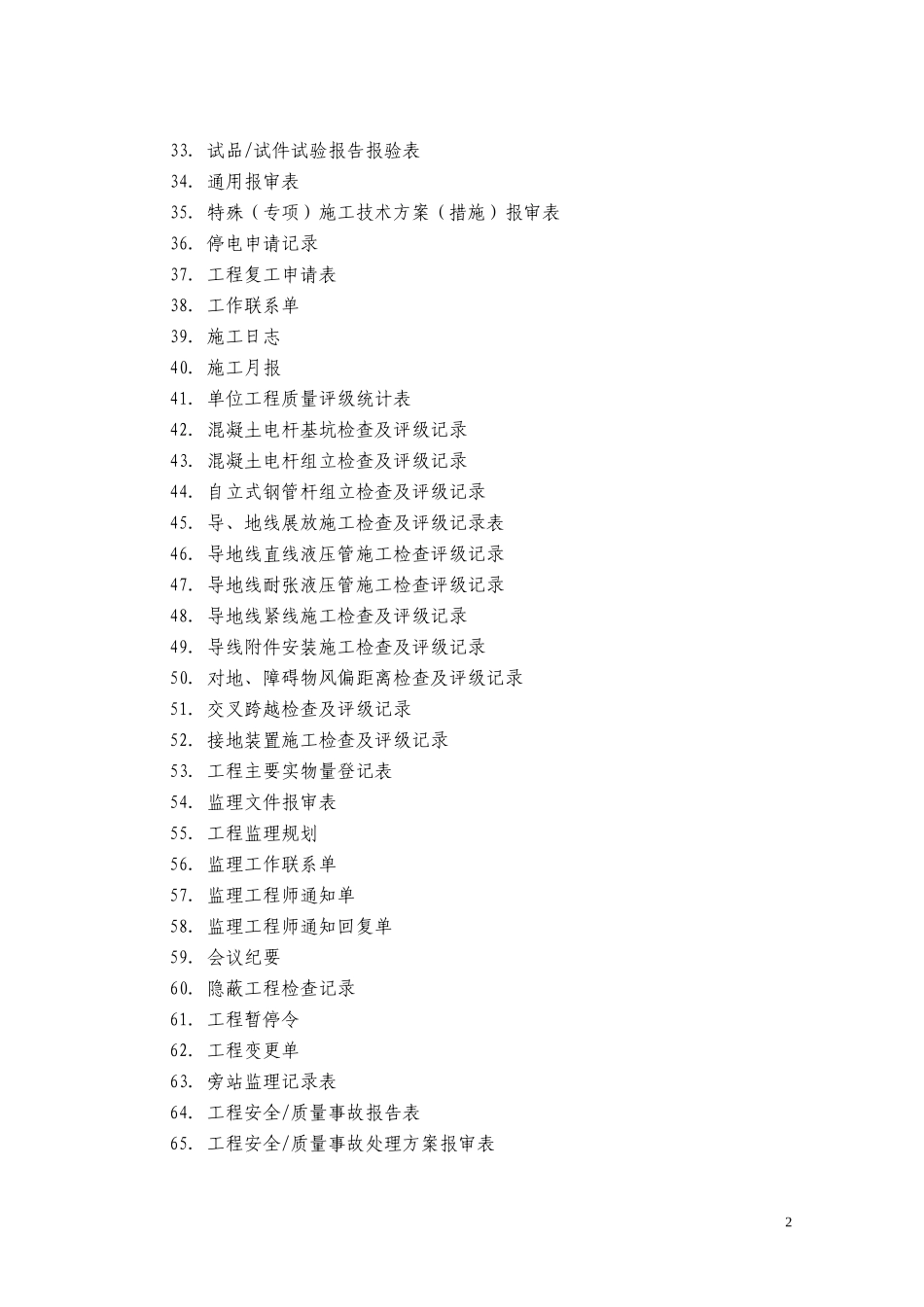 农网工程资料样表_第2页