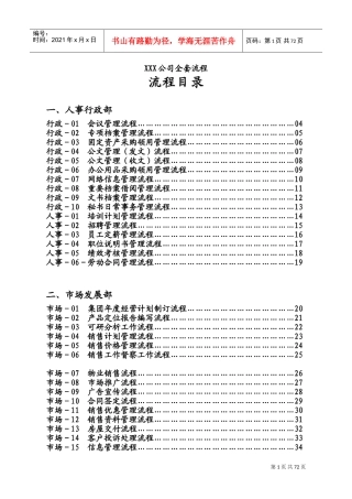 集团公司全套流程图(DOC72页)
