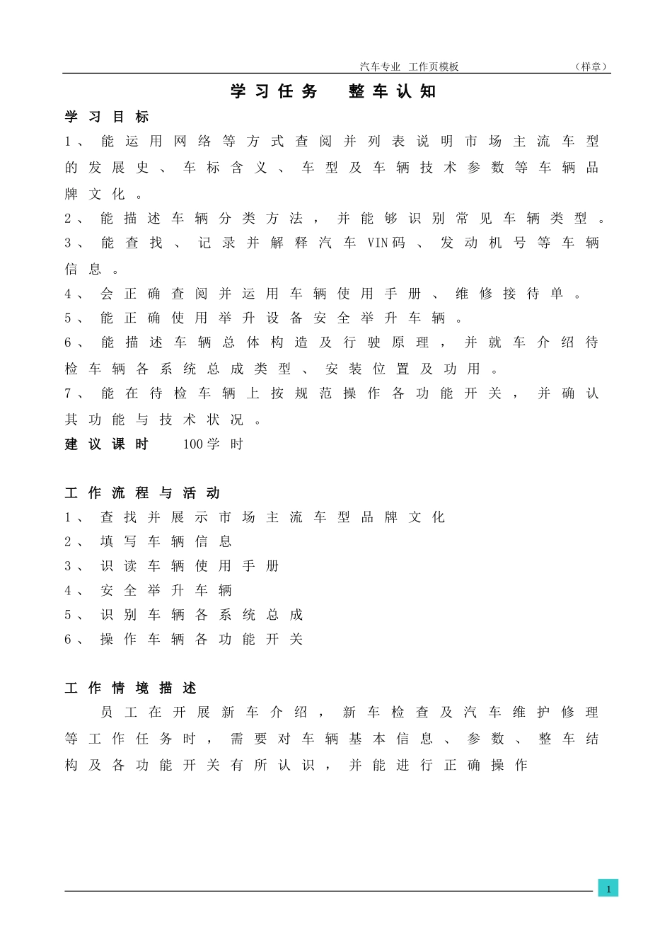 整车认知活动1查找并展示市场主流车型品牌文化_第1页