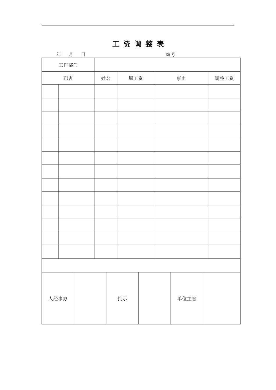 工资管理员表格样表_第3页