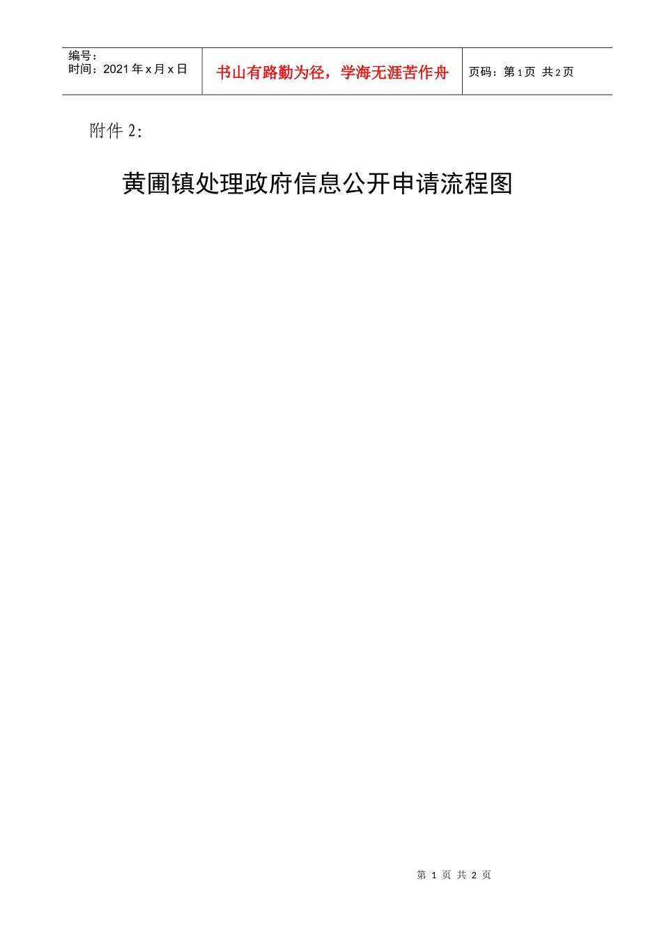 黄圃镇处理政府信息公开申请流程图_第1页