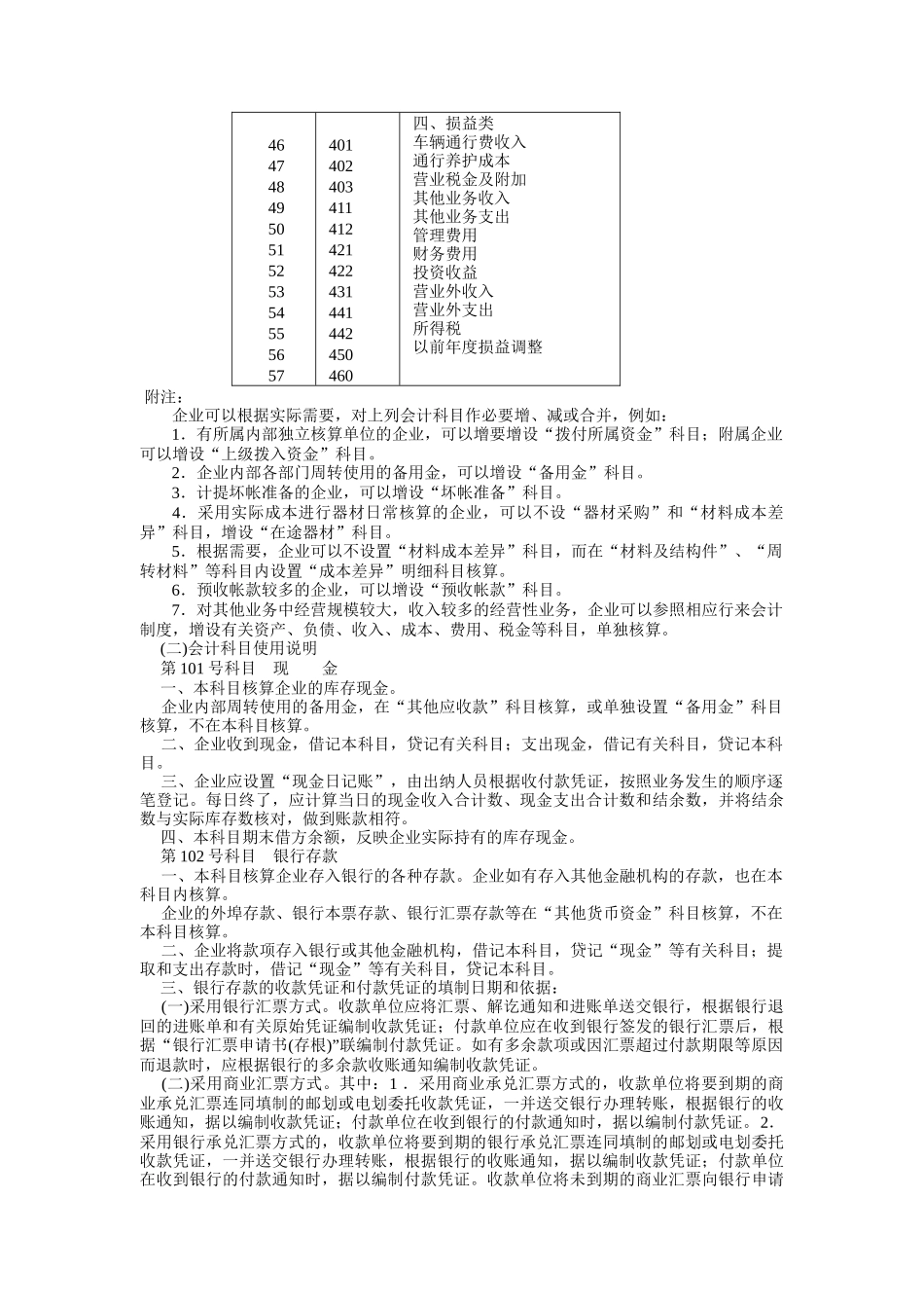 公路经营企业会计制度_第3页