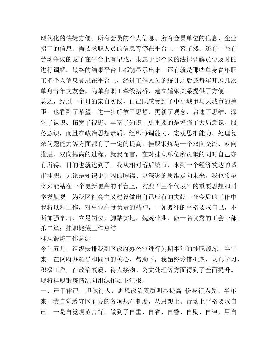 四月挂职锻炼月度工作总结 _第3页