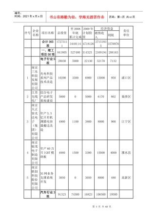 南京大型企业投资情况表