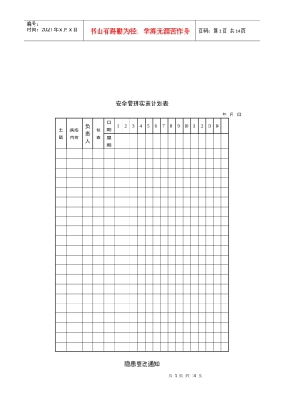 项目安全控制可用表格