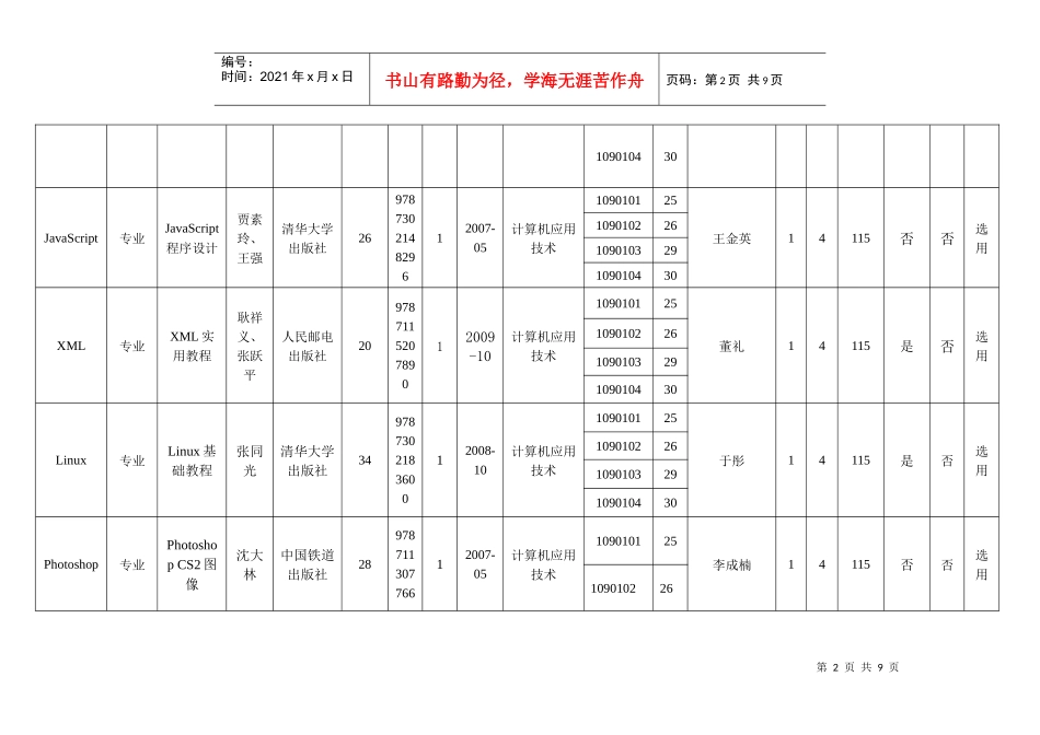 预订教材统计表_第2页