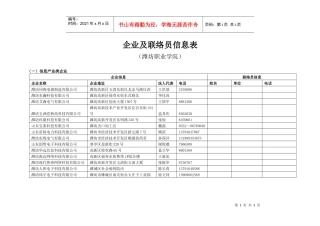 企业及联络员信息表