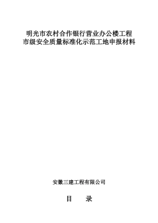 市级安全质量标准化示范工地申报材料