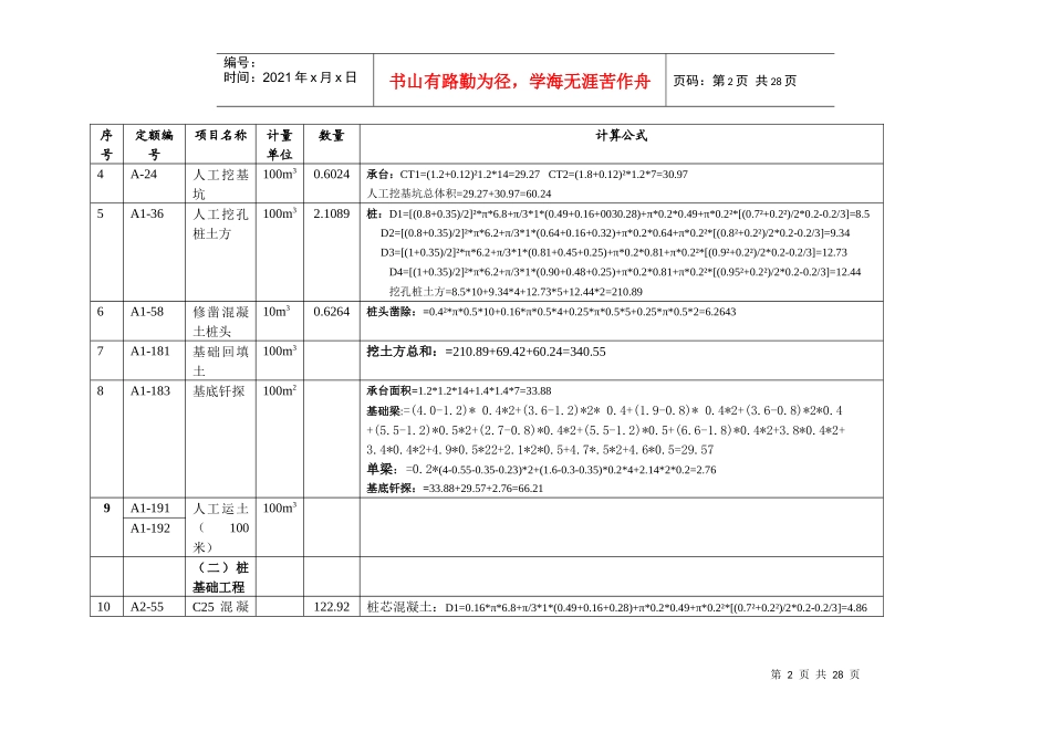 施工预算工程量计算汇总表(3)_第2页
