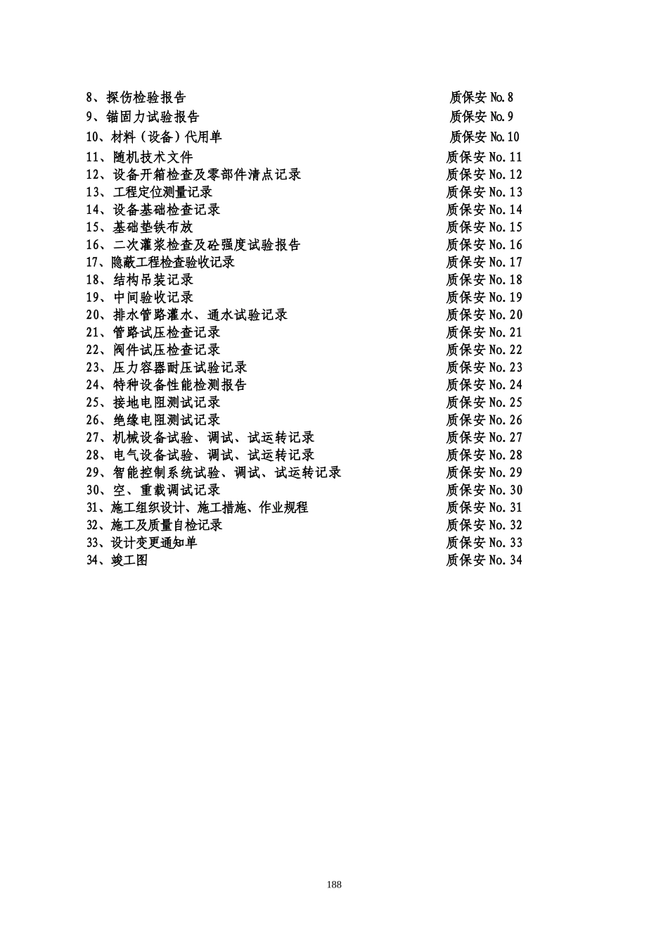 3安装单位工程施工技术资料组卷目录及表式_第3页