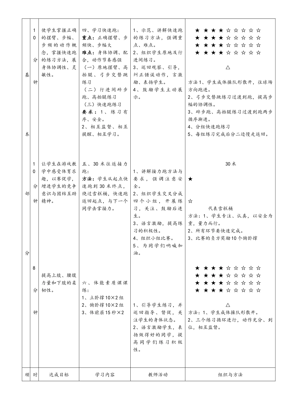 《快速跑》教案2_第3页