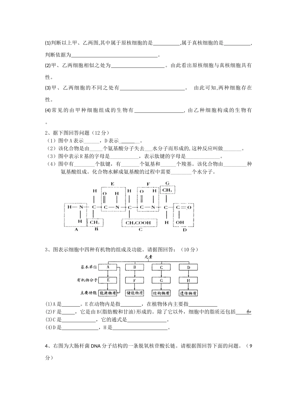 必修一第一二章测试_第3页