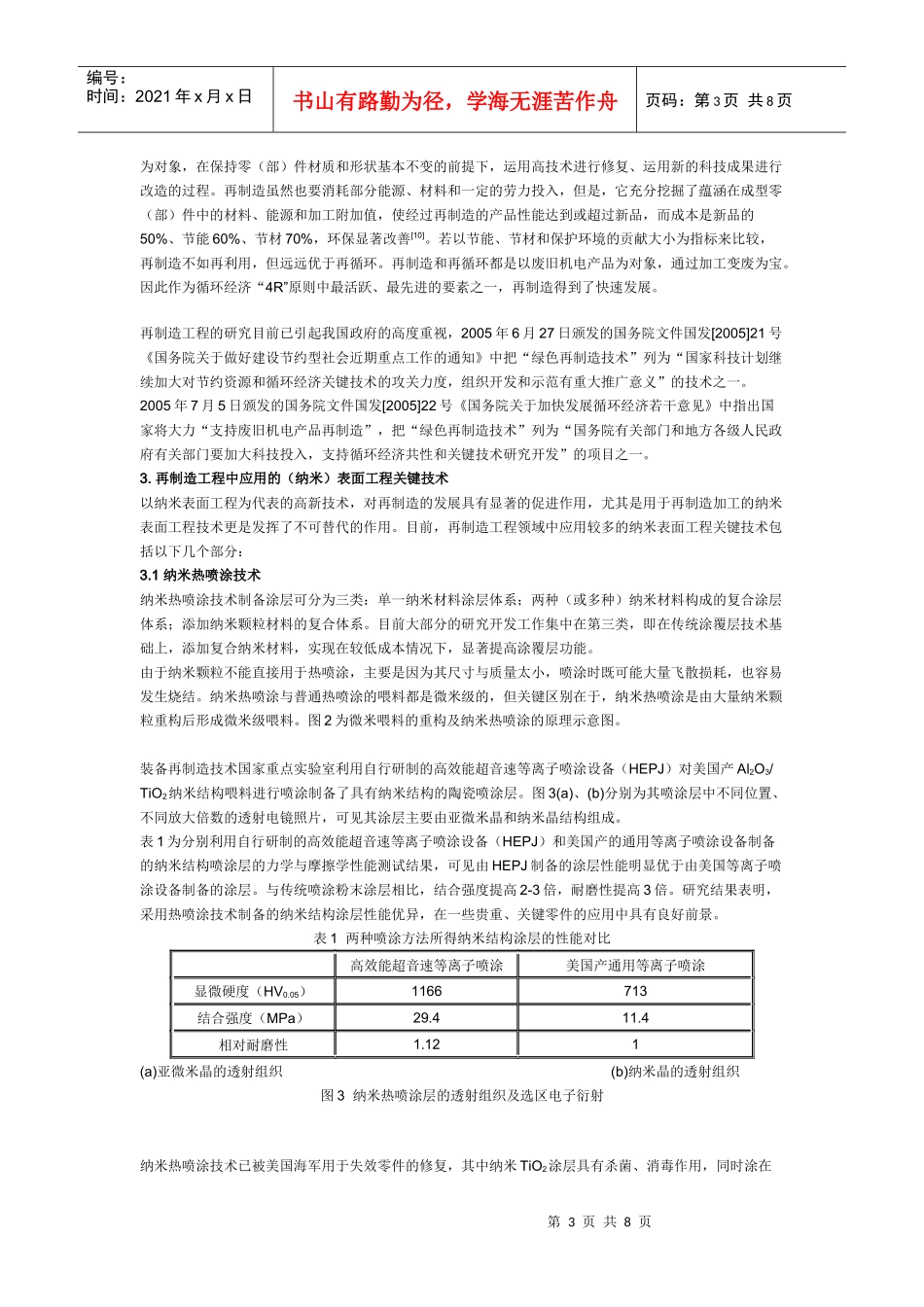 面向二十一世纪的表面工程和再制造工程_第3页