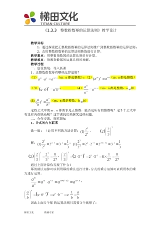 【教案三】13整数指数幂