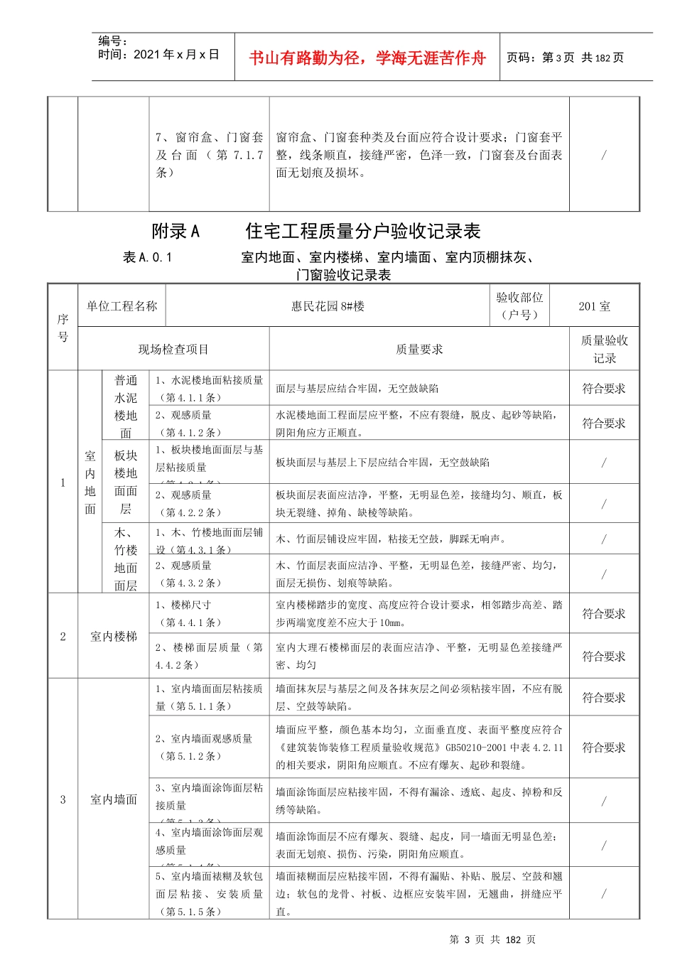 分户验收表A01_第3页