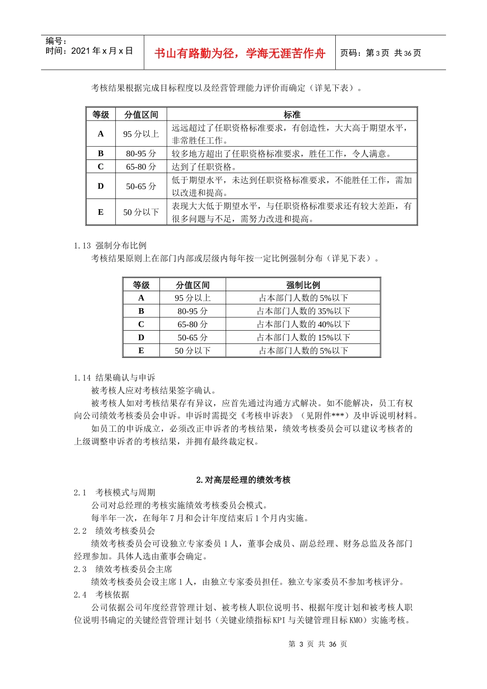伊利绩效考核制度_第3页