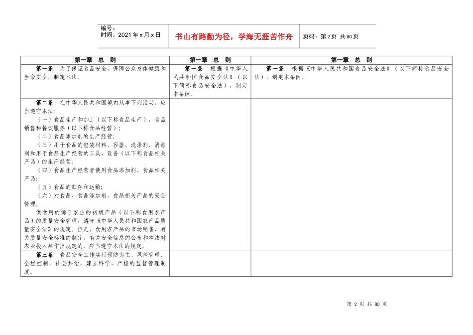 食品安全法实施条例(征求意见稿)最新_第2页
