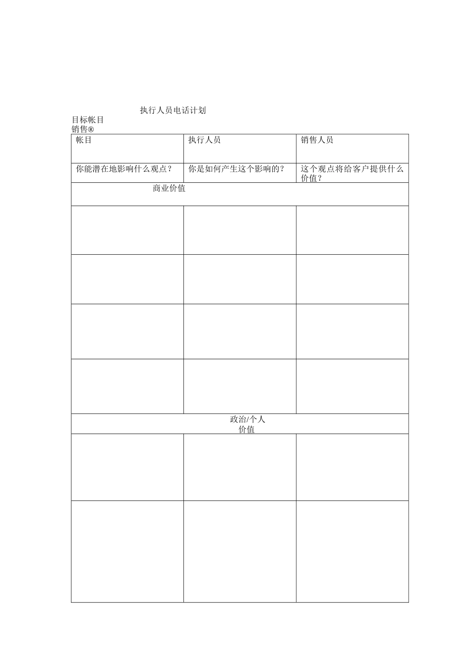 大客户销售、业务评估、跟进表_第2页