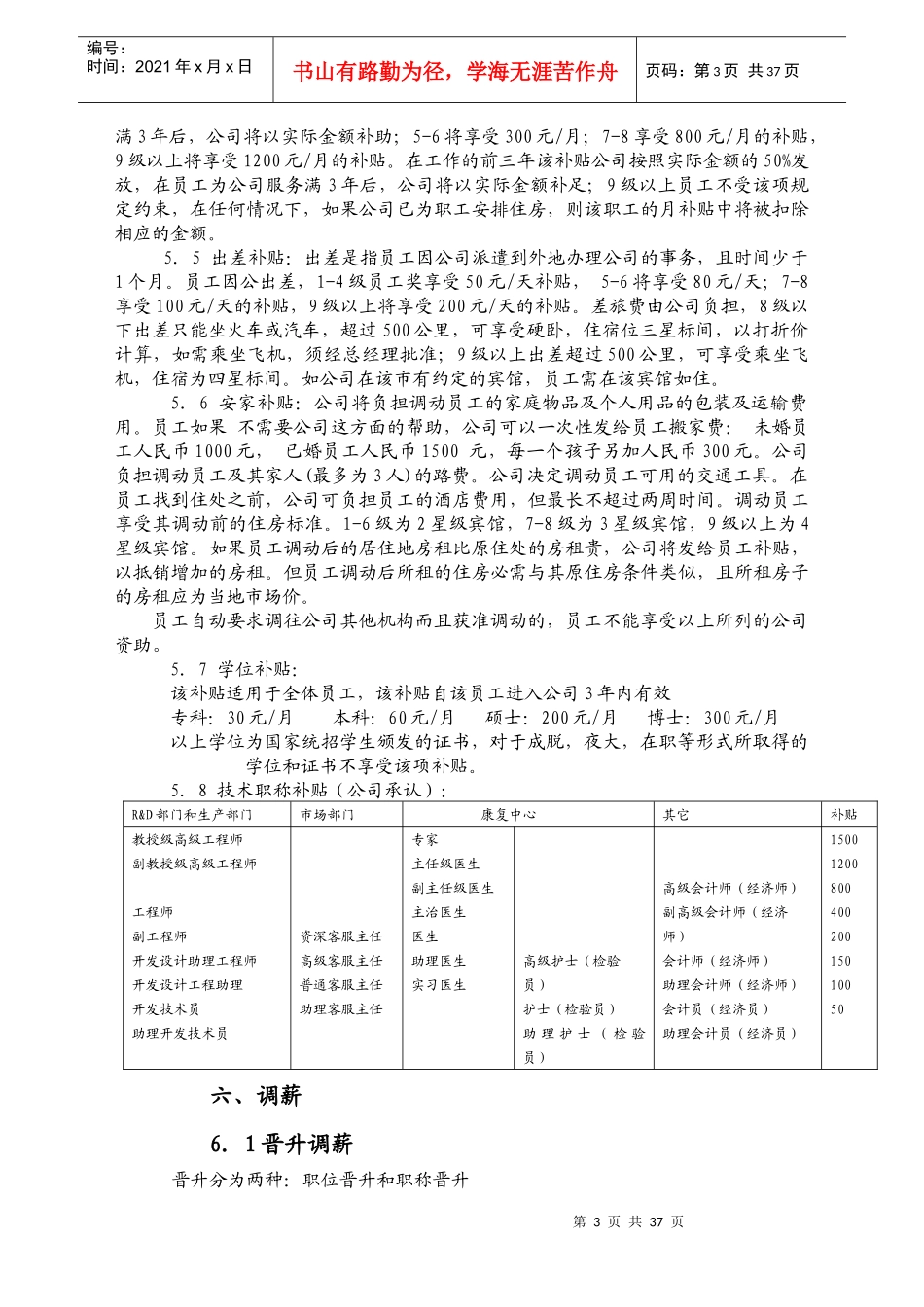 员工工资发放制度及表格_第3页
