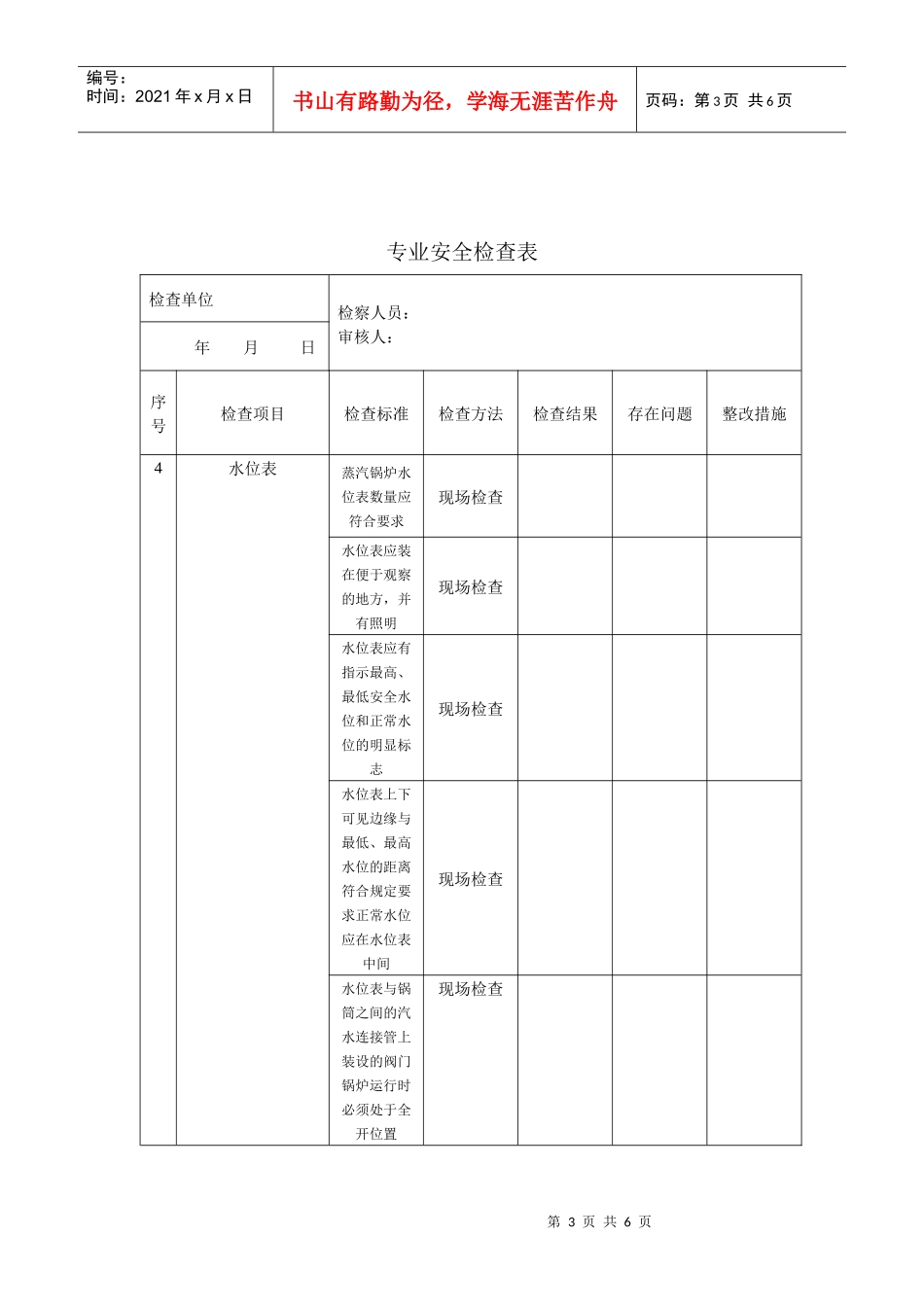 专业安全检查表_第3页