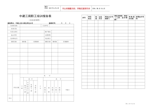 职工培训报告表