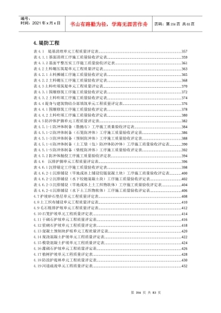 4堤防工程质评表及填表说明(带目录)