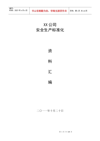 XX公司安全标准化资料汇编