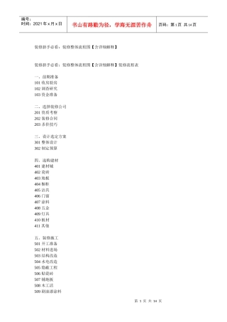 装修整体流程图