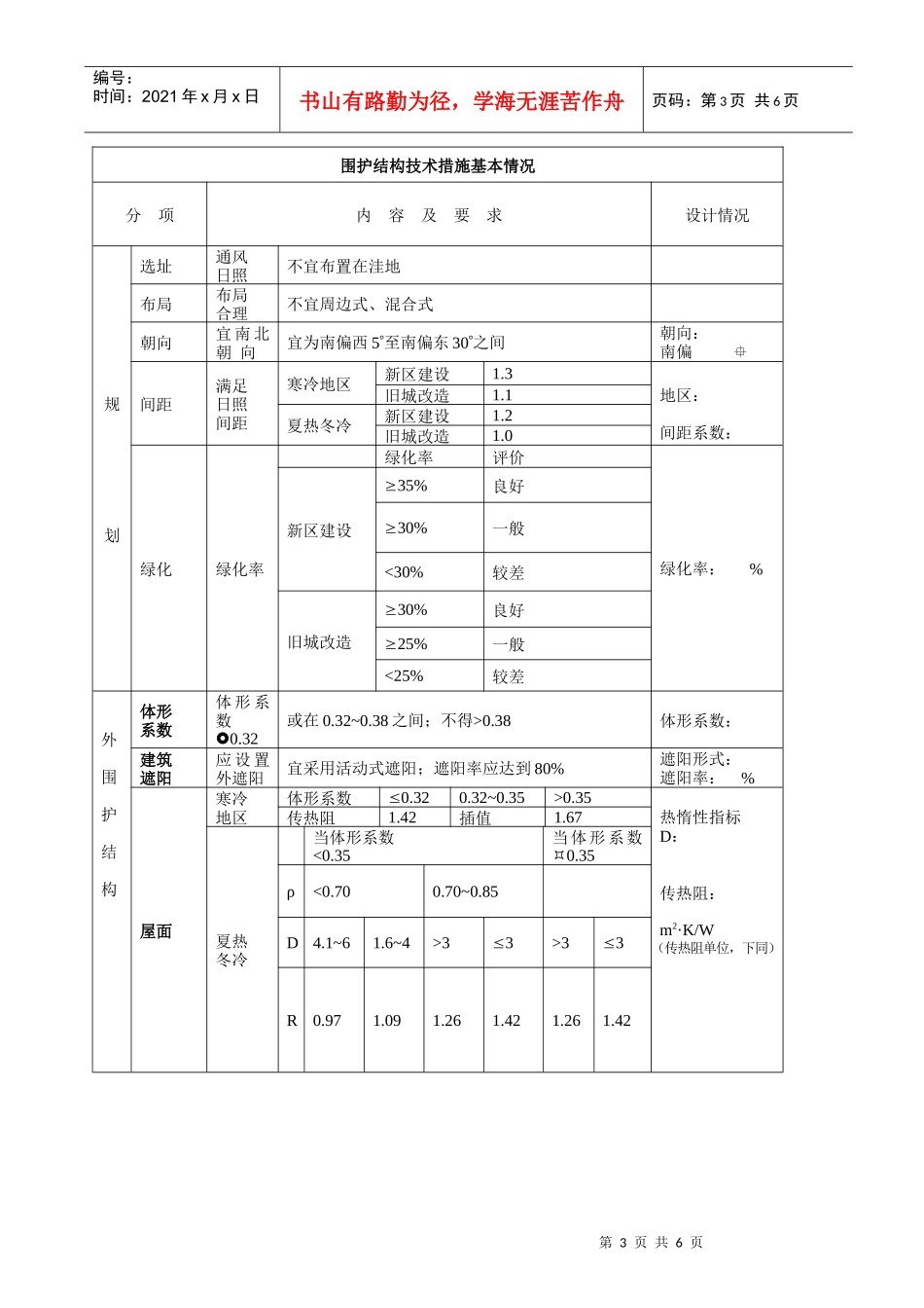 居住建筑施工图设计(建筑节能)报审表_第3页