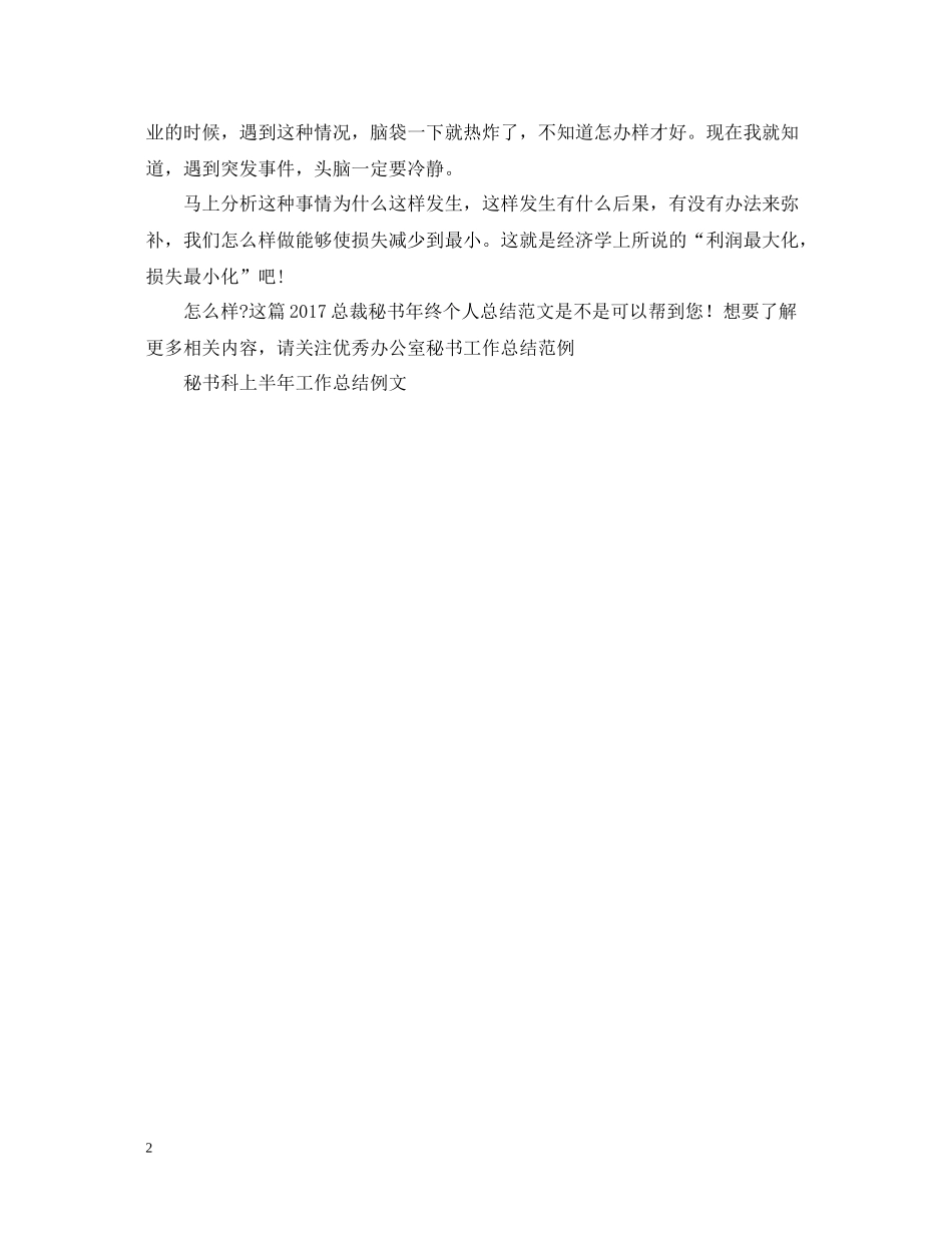 总裁秘书年终个人总结范文2_第2页
