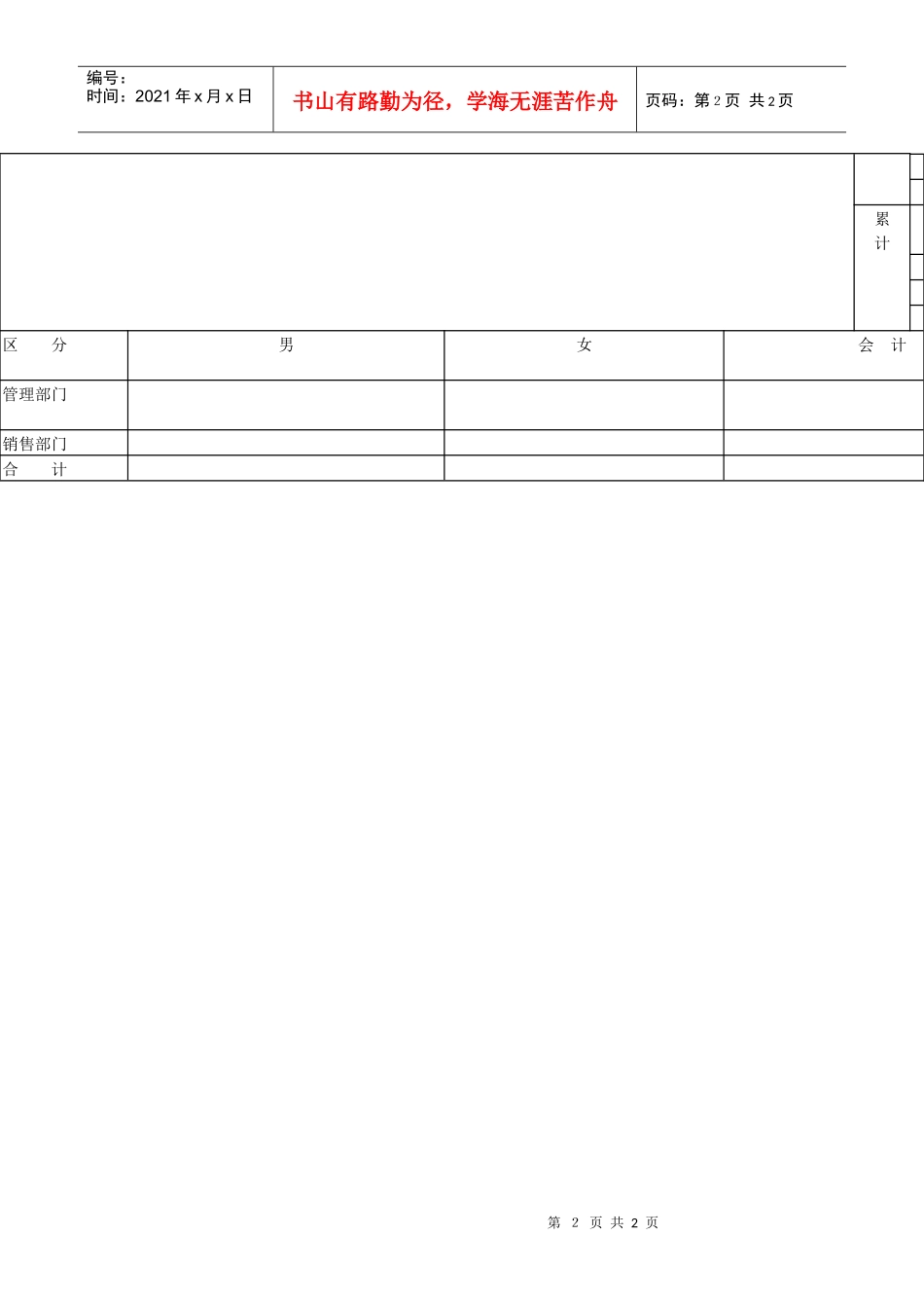 月份销售日报表_第2页