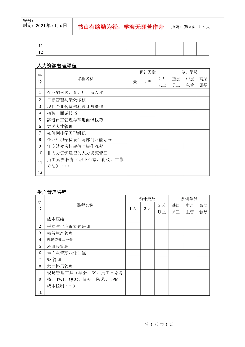 个性化培训需求调查表_第3页