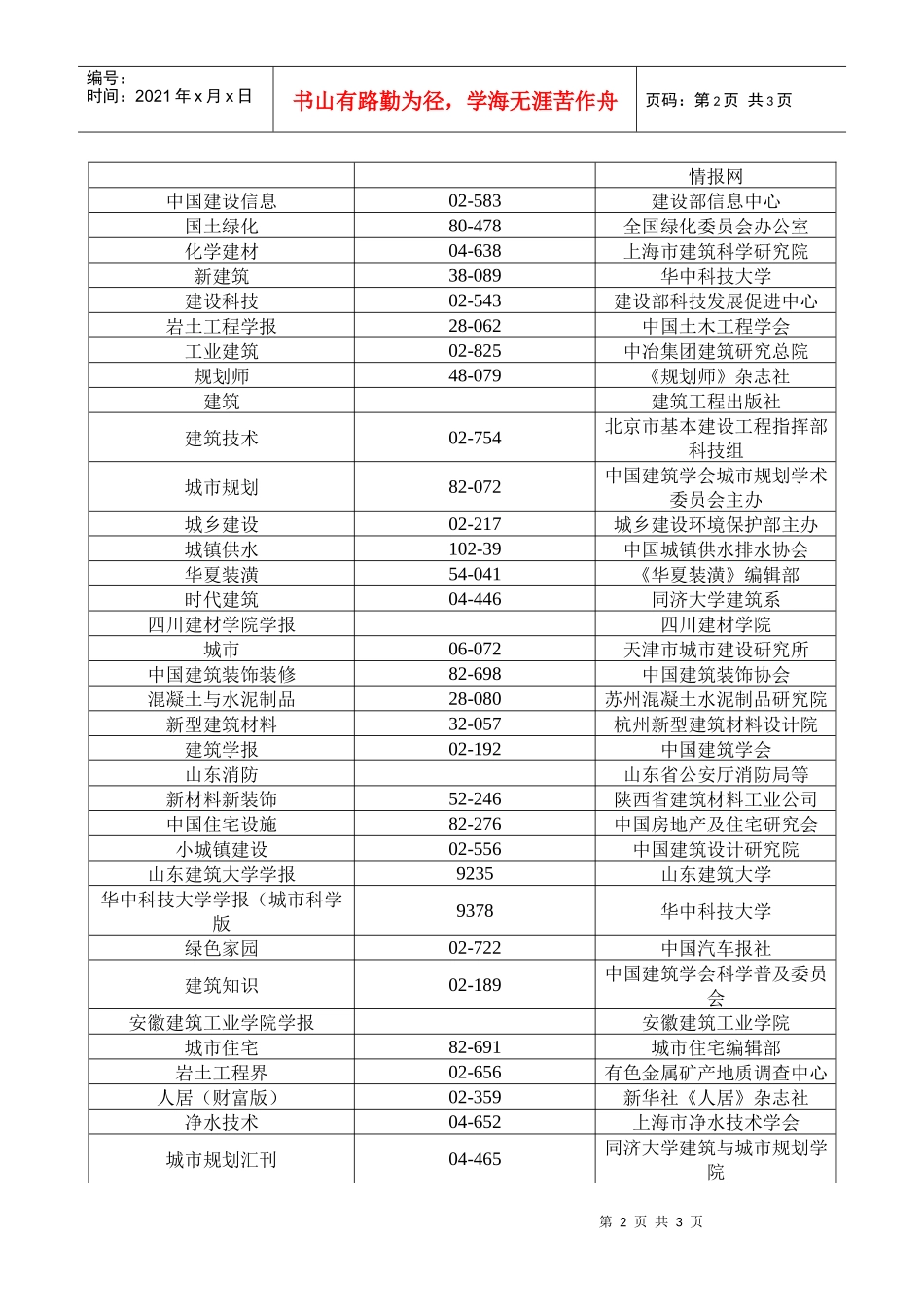 土木工程专业期刊一览表_第2页
