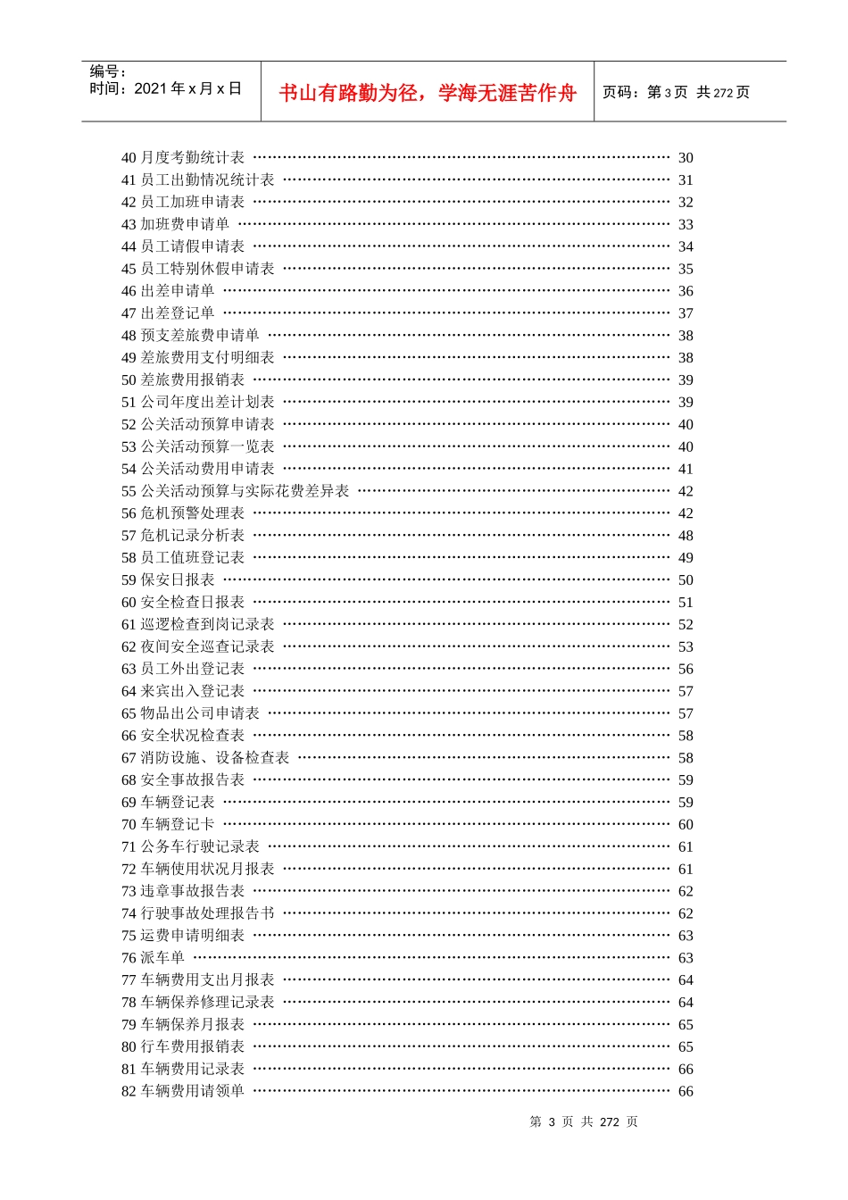 行政人力资源管理全套表格(word256_第3页