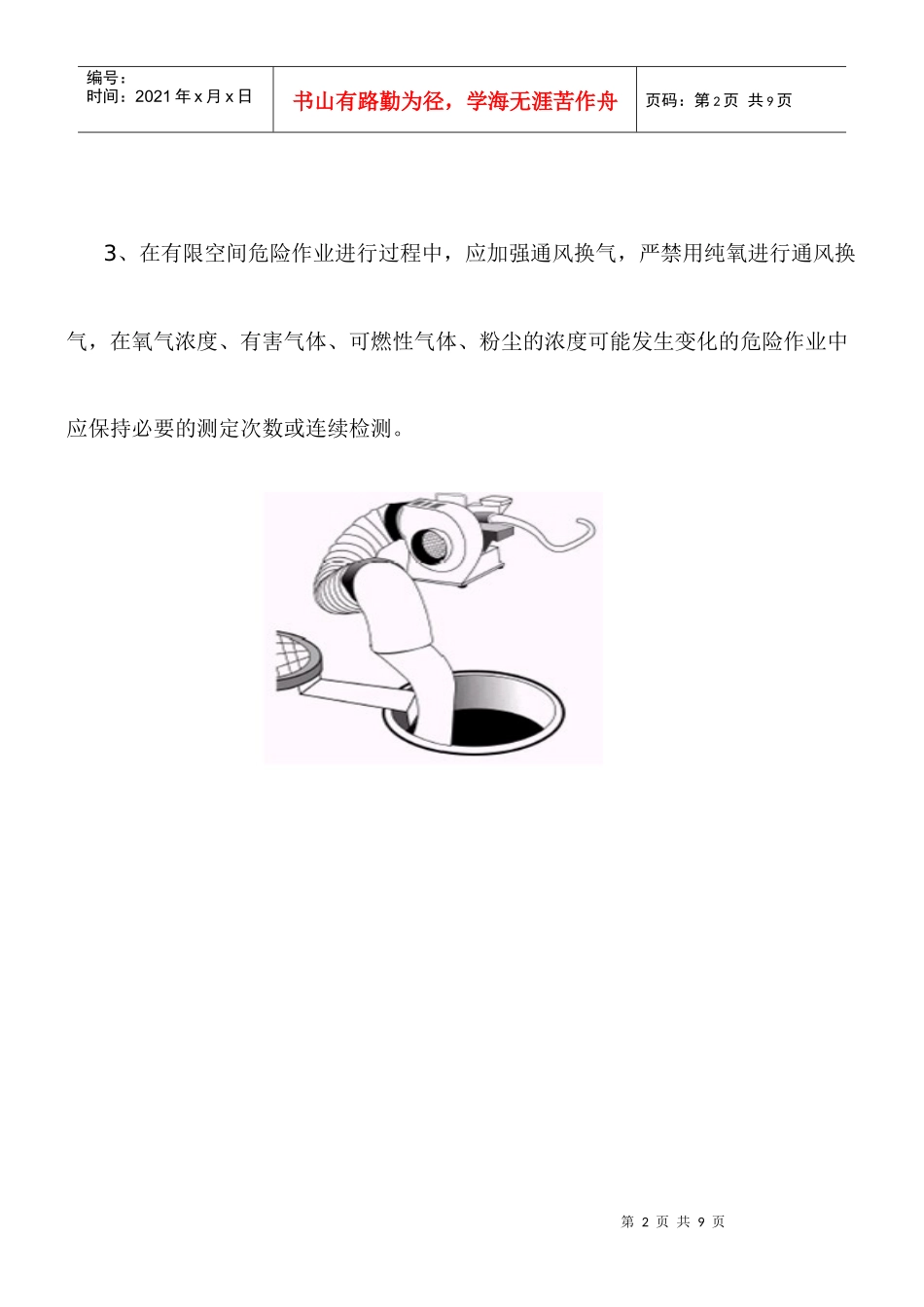有限空间作业安全操作规程_第2页