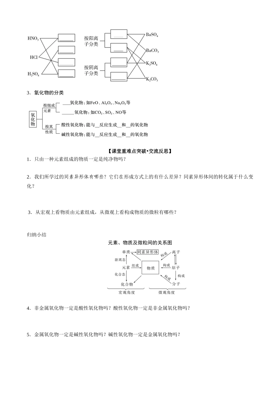 第一章第一节第1课时物质的分类（学生）_第2页