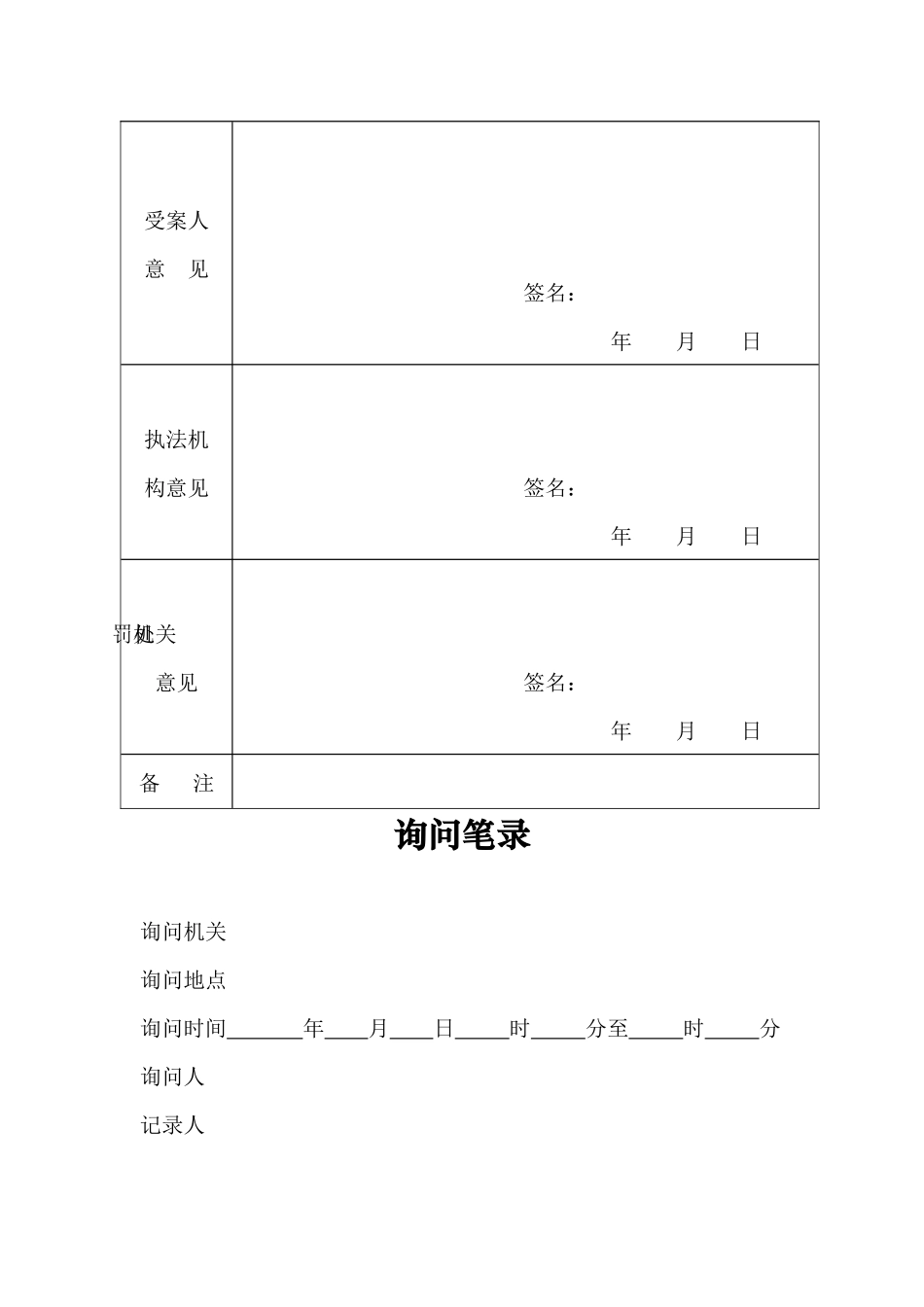 渔业行政处罚执法文书式样表（DOC33页）_第3页