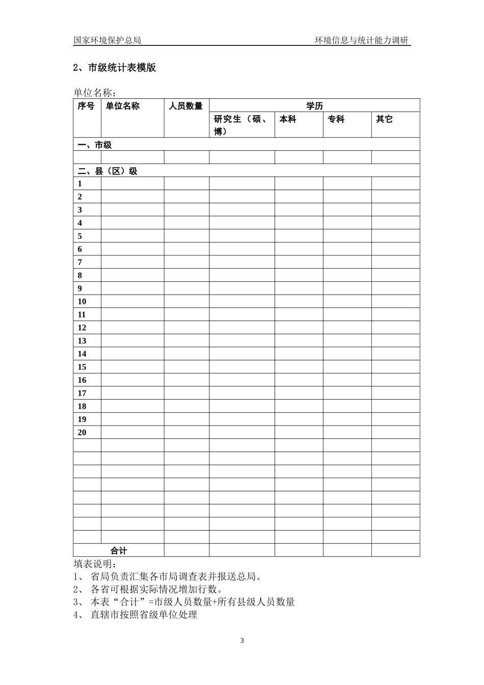 环境信息与统计能力建设项目调查表_第3页